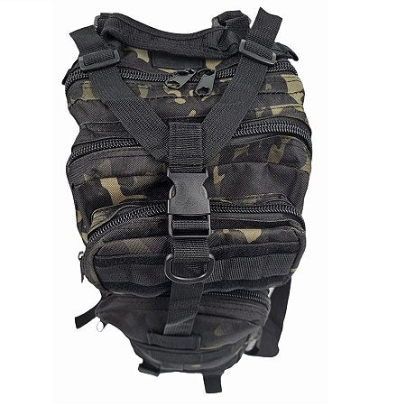 Mochila Tática Racun® - Assalt 30L 3D (Preta Camuflada)