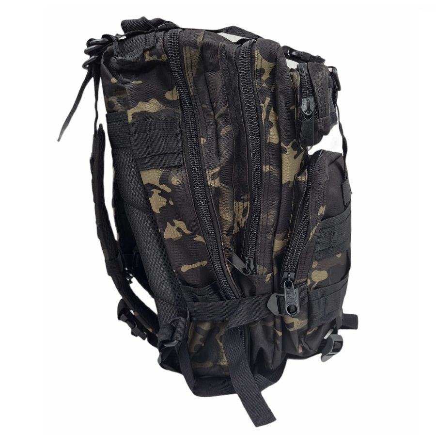 Mochila Tática Racun® - Assalt 30L 3D (Preta Camuflada)