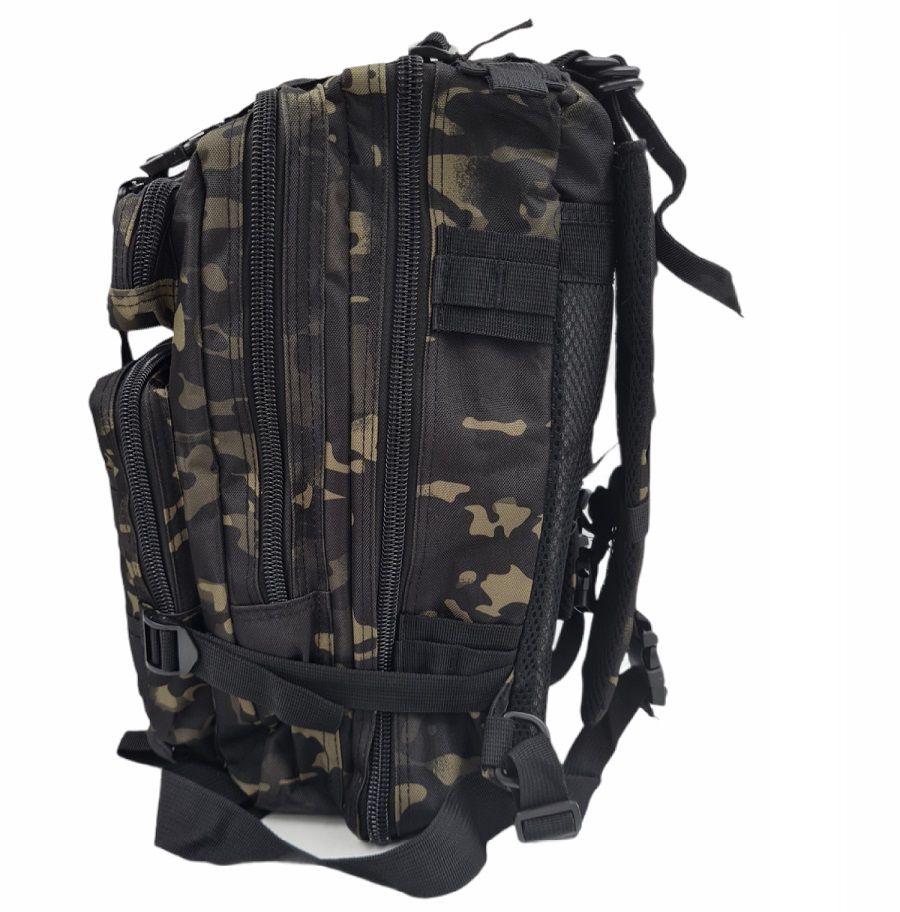 Mochila Tática Racun® - Assalt 30L 3D (Preta Camuflada)