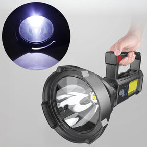 Farol Tático Racun® - LED Super Potente Recarregável com Suporte Tripé (Economize com Frete Grátis)