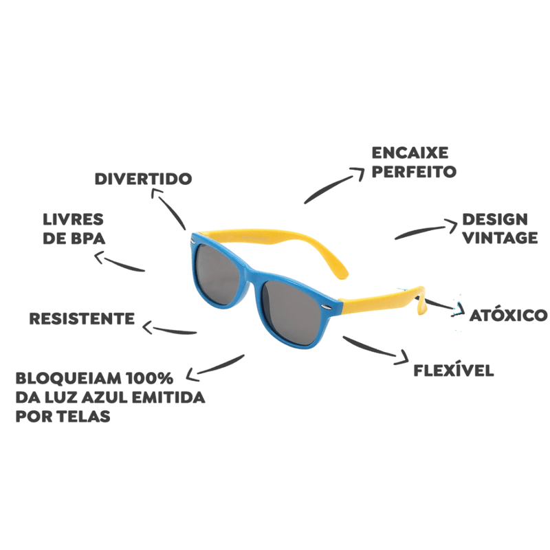 FlexKids™️- Óculos de Proteção Luz Azul Flexível - Club Racun