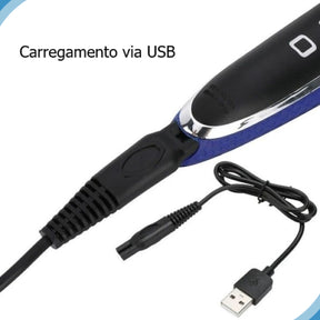 SHAVER ELETRICO RACUN® - NÃO IRRITA A PELE ( 3 Pentes de tamanhos diferente )